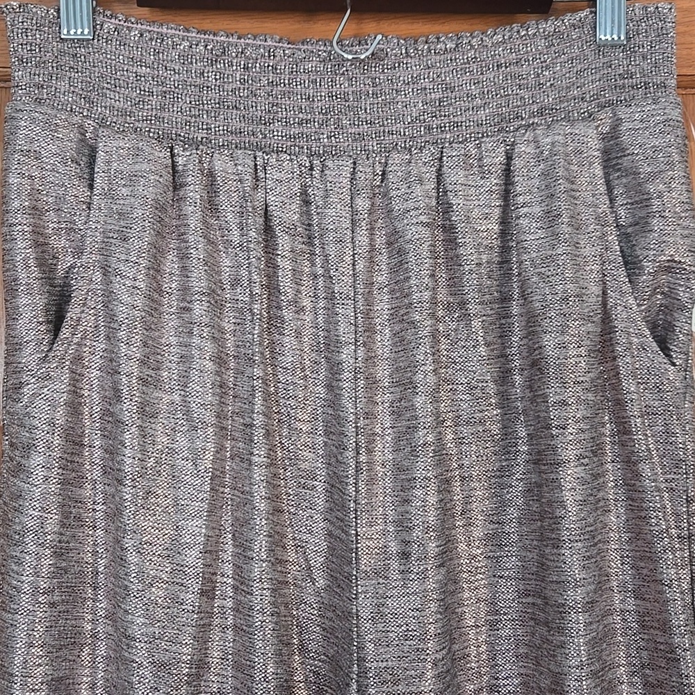 Anthropologie Melora Metallic Rose Gold Jogger Pants size medium NWT - Picture 3 of 14
